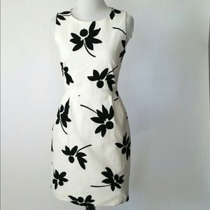 Off white and black J Crew Sheath Dress